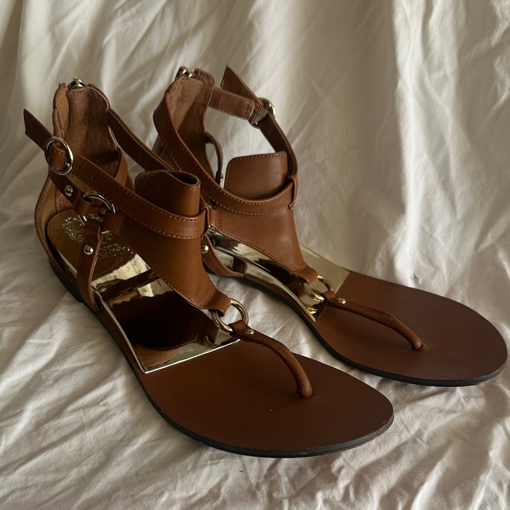 Vince Camuto Tan Leather Sandals
